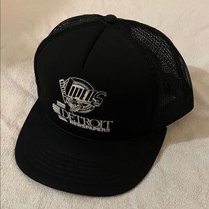 Detroit Newspapers Black Trucker Hat